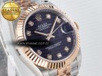 Rolex DateJust 31 278271 ARF 1:1 Best Edition 904L Steel Purple Diamonds Dial on SS/RG Jubilee Bracelet ETA 2688 - Görsel 5