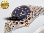 Rolex DateJust 31 278271 ARF 1:1 Best Edition 904L Steel Purple Diamonds Dial on SS/RG Jubilee Bracelet ETA 2688 - Görsel 6