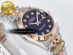 Rolex DateJust 31 278271 ARF 1:1 Best Edition 904L Steel Purple Diamonds Dial on SS/RG Jubilee Bracelet ETA 2688 - Görsel 7