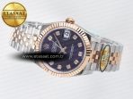 Rolex DateJust 31 278271 ARF 1:1 Best Edition 904L Steel Purple Diamonds Dial on SS/RG Jubilee Bracelet ETA 2688 - Görsel 9