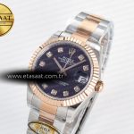 Rolex DateJust 31 278271 ARF 1:1 Best Edition 904L Steel Purple Diamonds Dial on SS/RG Oyster Bracelet ETA 2688
