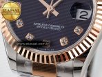Rolex DateJust 31 278271 ARF 1:1 Best Edition 904L Steel Purple Diamonds Dial on SS/RG Oyster Bracelet ETA 2688 - Görsel 12