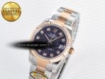 Rolex DateJust 31 278271 ARF 1:1 Best Edition 904L Steel Purple Diamonds Dial on SS/RG Oyster Bracelet ETA 2688 - Görsel 2