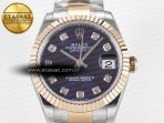 Rolex DateJust 31 278271 ARF 1:1 Best Edition 904L Steel Purple Diamonds Dial on SS/RG Oyster Bracelet ETA 2688 - Görsel 4