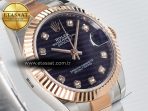 Rolex DateJust 31 278271 ARF 1:1 Best Edition 904L Steel Purple Diamonds Dial on SS/RG Oyster Bracelet ETA 2688 - Görsel 5
