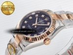 Rolex DateJust 31 278271 ARF 1:1 Best Edition 904L Steel Purple Diamonds Dial on SS/RG Oyster Bracelet ETA 2688 - Görsel 6