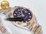 Rolex DateJust 31 278271 ARF 1:1 Best Edition 904L Steel Purple Diamonds Dial on SS/RG Oyster Bracelet ETA 2688 - Görsel 7
