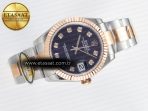 Rolex DateJust 31 278271 ARF 1:1 Best Edition 904L Steel Purple Diamonds Dial on SS/RG Oyster Bracelet ETA 2688 - Görsel 8