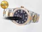 Rolex DateJust 31 278271 ARF 1:1 Best Edition 904L Steel Purple Diamonds Dial on SS/RG Oyster Bracelet ETA 2688 - Görsel 9