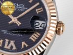 Rolex DateJust 31 278271 ARF 1:1 Best Edition 904L Steel Purple Roman Diamonds Dial on SS/RG Jubilee Bracelet ETA 2688 - Görsel 11