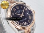 Rolex DateJust 31 278271 ARF 1:1 Best Edition 904L Steel Purple Roman Diamonds Dial on SS/RG Jubilee Bracelet ETA 2688 - Görsel 5