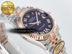Rolex DateJust 31 278271 ARF 1:1 Best Edition 904L Steel Purple Roman Diamonds Dial on SS/RG Jubilee Bracelet ETA 2688 - Görsel 7