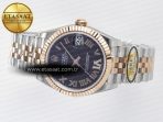 Rolex DateJust 31 278271 ARF 1:1 Best Edition 904L Steel Purple Roman Diamonds Dial on SS/RG Jubilee Bracelet ETA 2688 - Görsel 9