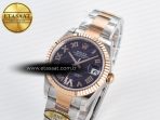 Rolex DateJust 31 278271 ARF 1:1 Best Edition 904L Steel Purple Roman Diamonds Dial on SS/RG Oyster Bracelet ETA 2688 - Görsel 2