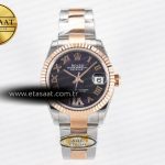 Rolex Datejust 31 278271 ARF Mor Roma Rakamlı Pırlantalı 11 Eta Saat - Görsel 3 - 1:1 Süper Klon Saat