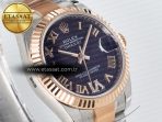 Rolex DateJust 31 278271 ARF 1:1 Best Edition 904L Steel Purple Roman Diamonds Dial on SS/RG Oyster Bracelet ETA 2688 - Görsel 5