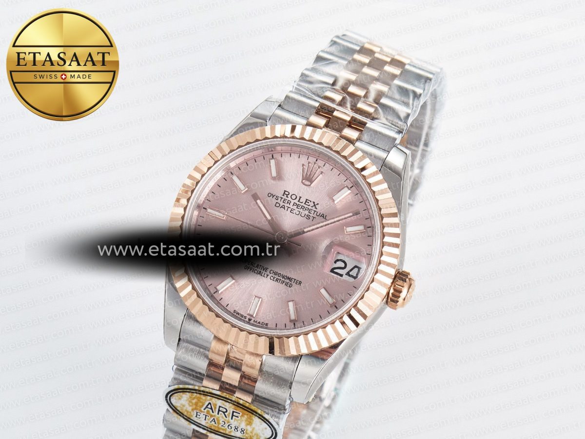 Rolex DateJust 31 278271 ARF 1:1 Best Edition 904L Steel RG Dial Stick Marker on SS/RG Jubilee Bracelet ETA 2688 - Görsel 1