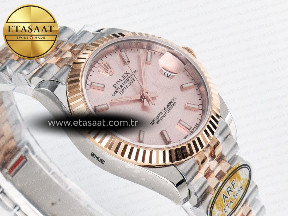 Rolex DateJust 31 278271 ARF 1:1 Best Edition 904L Steel RG Dial Stick Marker on SS/RG Jubilee Bracelet ETA 2688 - Görsel 7