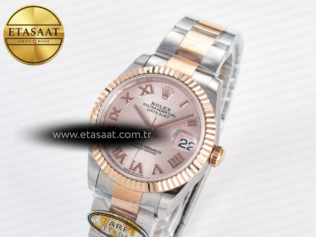 datejust 31 278271 arf 11 best edition 904l steel rg dial stick marker on ss rg oyster bracelet eta 26882