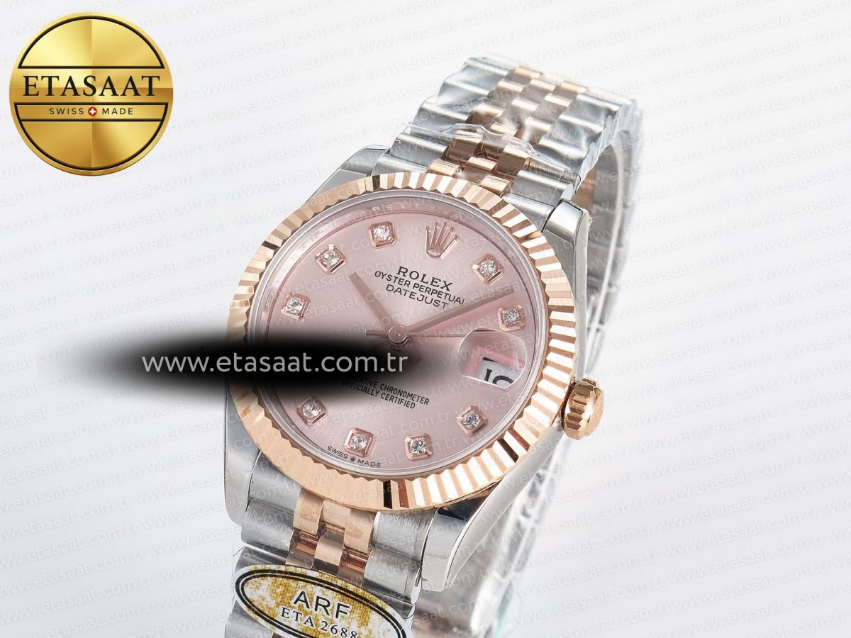 Rolex DateJust 31 278271 ARF 1:1 Best Edition 904L Steel RG Diamonds Dial on SS/RG Jubilee Bracelet ETA 2688 - Görsel 1