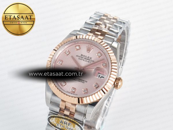 Rolex DateJust 31 278271 ARF 1:1 Best Edition 904L Steel RG Diamonds Dial on SS/RG Jubilee Bracelet ETA 2688