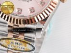 Rolex DateJust 31 278271 ARF 1:1 Best Edition 904L Steel RG Diamonds Dial on SS/RG Jubilee Bracelet ETA 2688 - Görsel 13