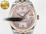 Rolex DateJust 31 278271 ARF 1:1 Best Edition 904L Steel RG Diamonds Dial on SS/RG Jubilee Bracelet ETA 2688 - Görsel 4