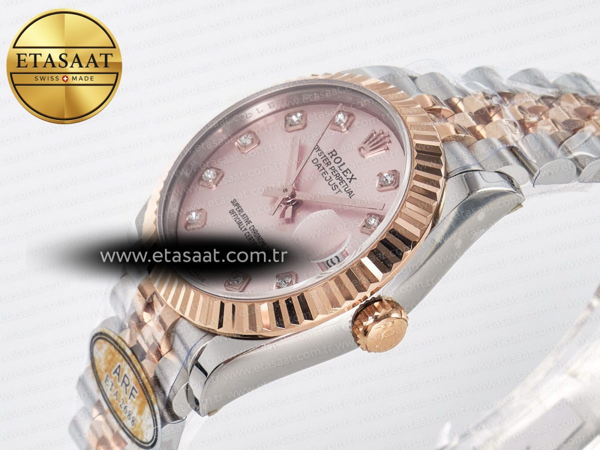 Rolex DateJust 31 278271 ARF 1:1 Best Edition 904L Steel RG Diamonds Dial on SS/RG Jubilee Bracelet ETA 2688 - Görsel 6