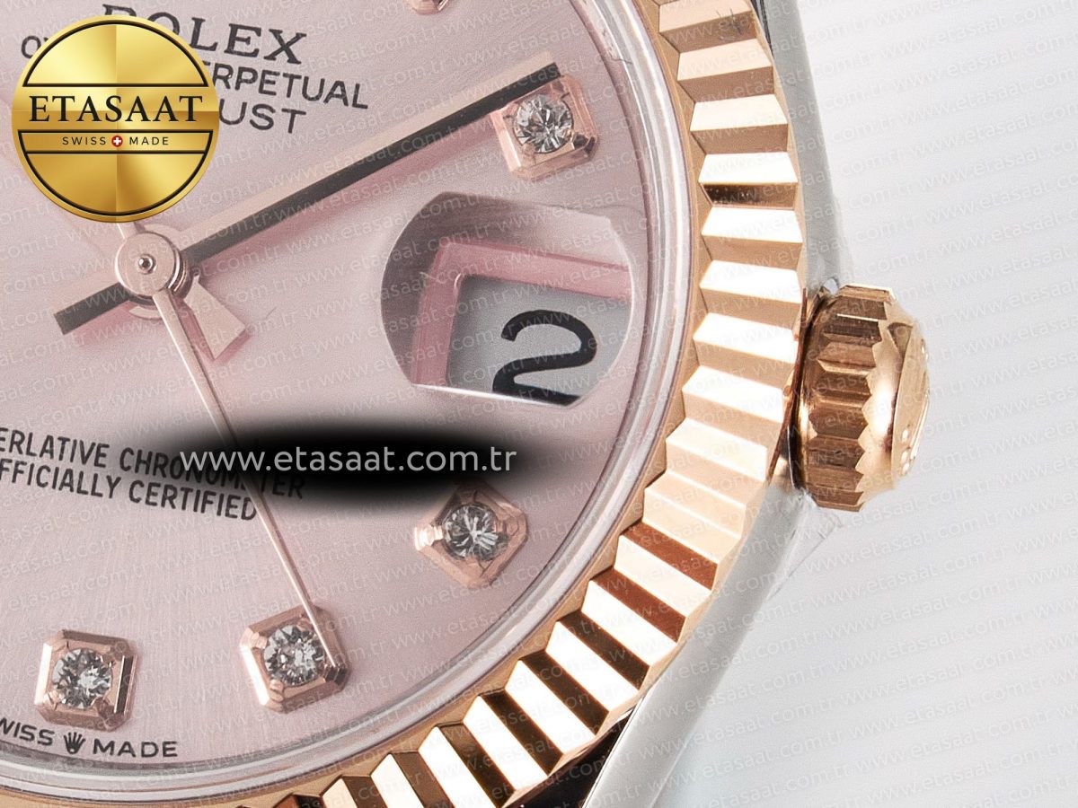 Rolex DateJust 31 278271 ARF 1:1 Best Edition 904L Steel RG Diamonds Dial on SS/RG Oyster Bracelet ETA 2688 - Görsel 11