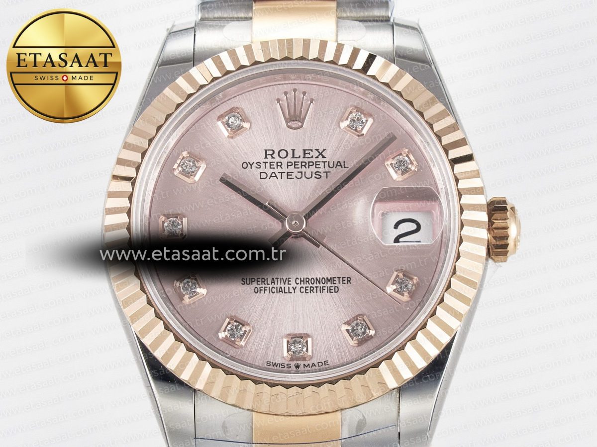 Rolex DateJust 31 278271 ARF 1:1 Best Edition 904L Steel RG Diamonds Dial on SS/RG Oyster Bracelet ETA 2688 - Görsel 4