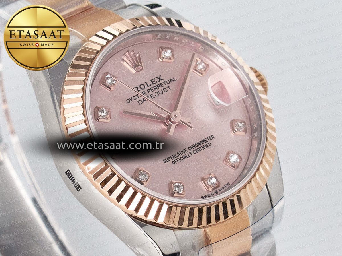 Rolex DateJust 31 278271 ARF 1:1 Best Edition 904L Steel RG Diamonds Dial on SS/RG Oyster Bracelet ETA 2688 - Görsel 5