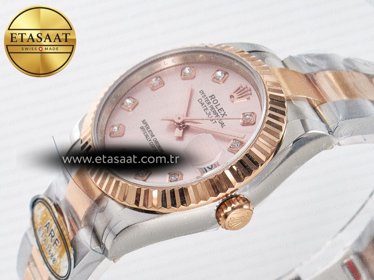Rolex DateJust 31 278271 ARF 1:1 Best Edition 904L Steel RG Diamonds Dial on SS/RG Oyster Bracelet ETA 2688 - Görsel 6