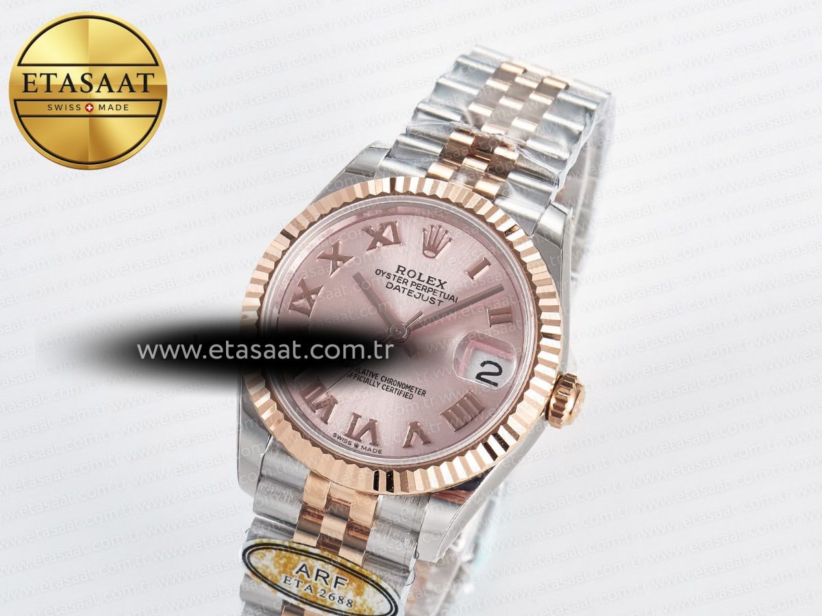Rolex DateJust 31 278271 ARF 1:1 Best Edition 904L Steel RG Roman Dial on SS/RG Jubilee Bracelet ETA 2688 - Görsel 1
