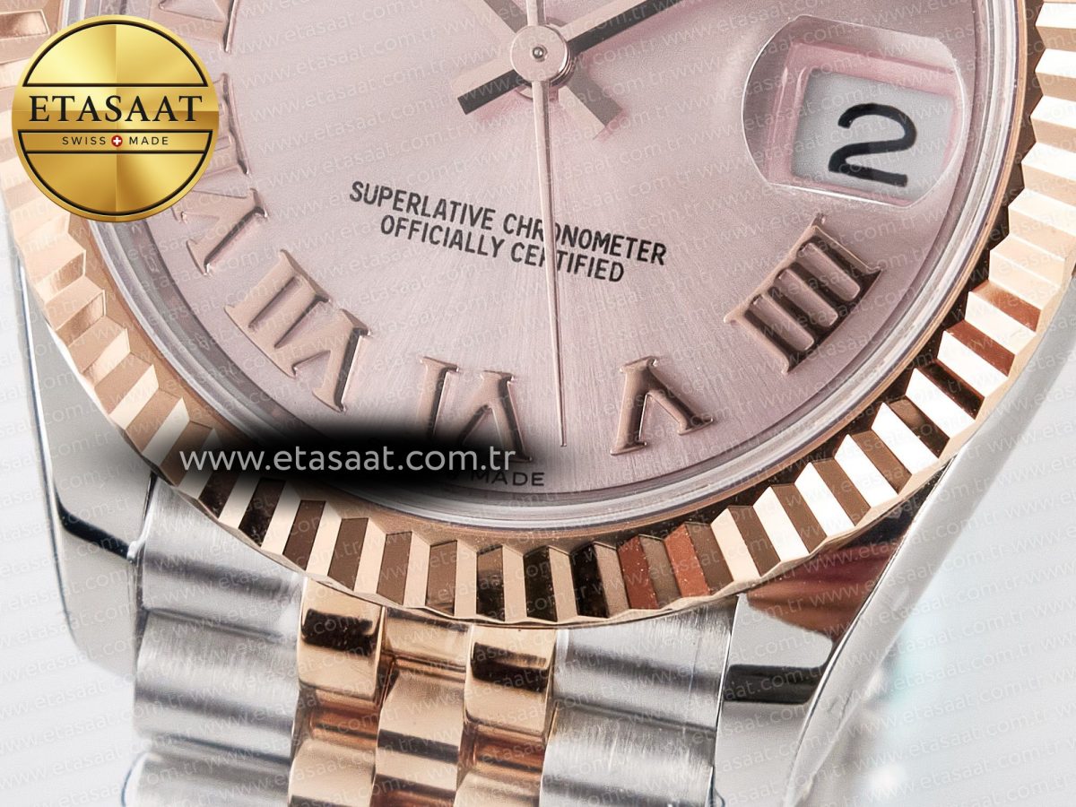 Rolex DateJust 31 278271 ARF 1:1 Best Edition 904L Steel RG Roman Dial on SS/RG Jubilee Bracelet ETA 2688 - Görsel 12