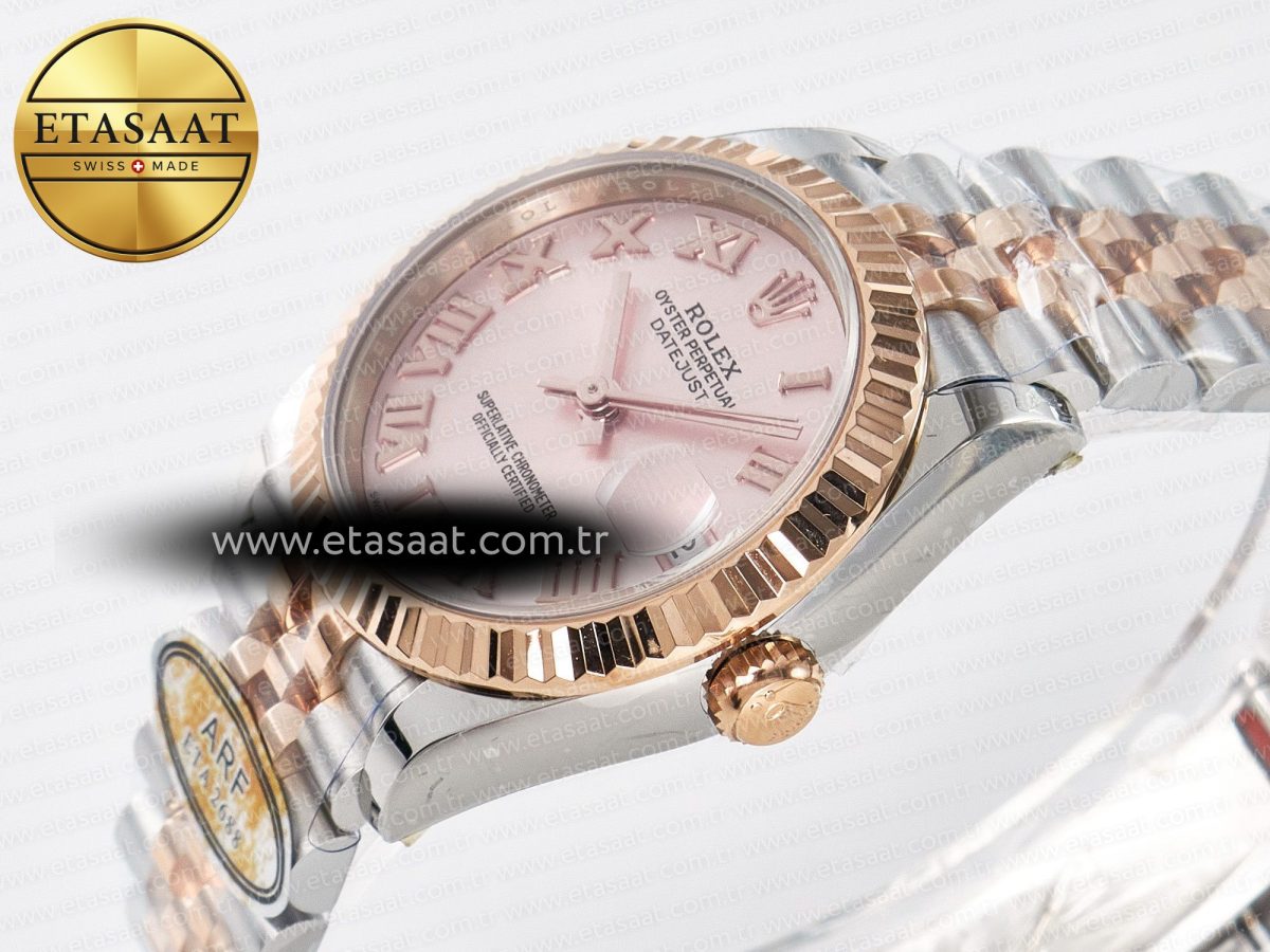 Rolex DateJust 31 278271 ARF 1:1 Best Edition 904L Steel RG Roman Dial on SS/RG Jubilee Bracelet ETA 2688 - Görsel 6