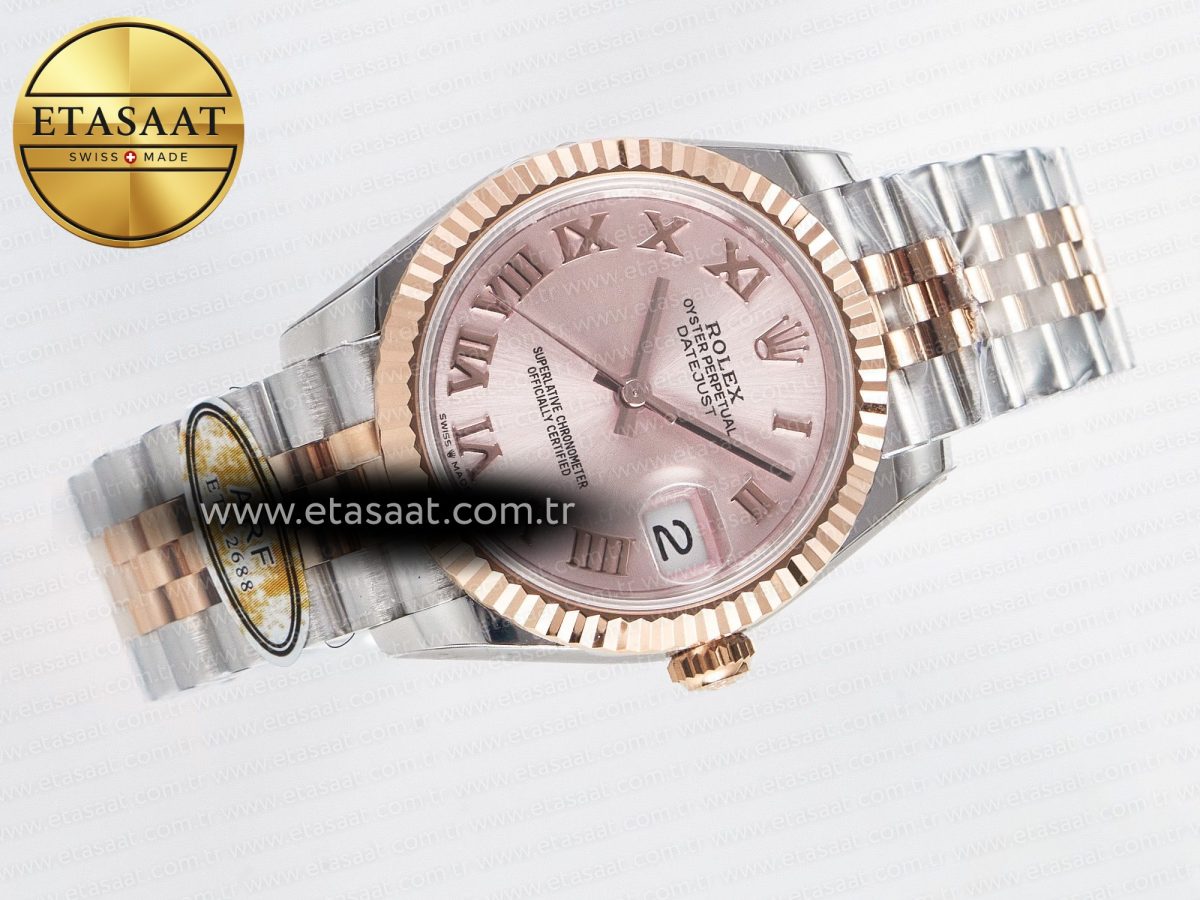 Rolex DateJust 31 278271 ARF 1:1 Best Edition 904L Steel RG Roman Dial on SS/RG Jubilee Bracelet ETA 2688 - Görsel 8