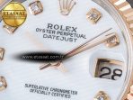 Rolex DateJust 31 278271 ARF 1:1 Best Edition 904L Steel White MOP Diamonds Dial on SS/RG Jubilee Bracelet ETA 2688 - Görsel 10