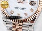 Rolex DateJust 31 278271 ARF 1:1 Best Edition 904L Steel White MOP Diamonds Dial on SS/RG Jubilee Bracelet ETA 2688 - Görsel 12