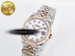 Rolex DateJust 31 278271 ARF 1:1 Best Edition 904L Steel White MOP Diamonds Dial on SS/RG Jubilee Bracelet ETA 2688 - Görsel 2