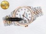 Rolex DateJust 31 278271 ARF 1:1 Best Edition 904L Steel White MOP Diamonds Dial on SS/RG Jubilee Bracelet ETA 2688 - Görsel 8