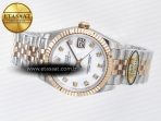Rolex DateJust 31 278271 ARF 1:1 Best Edition 904L Steel White MOP Diamonds Dial on SS/RG Jubilee Bracelet ETA 2688 - Görsel 9