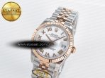 Rolex DateJust 31 278271 ARF 1:1 Best Edition 904L Steel White Roman Dial on SS/RG Jubilee Bracelet ETA 2688