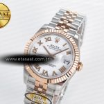 Rolex DateJust 31 278271 ARF 1:1 Best Edition 904L Steel White Roman Dial on SS/RG Jubilee Bracelet ETA 2688