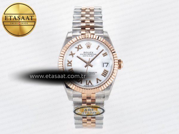 Rolex Datejust 31 278271 ARF Beyaz Roma Kadran Jubilee 2688 Eta Saat - 1:1 Süper Klon Replika Saat