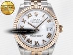 Rolex DateJust 31 278271 ARF 1:1 Best Edition 904L Steel White Roman Dial on SS/RG Jubilee Bracelet ETA 2688 - Görsel 4