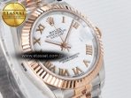 Rolex DateJust 31 278271 ARF 1:1 Best Edition 904L Steel White Roman Dial on SS/RG Jubilee Bracelet ETA 2688 - Görsel 5