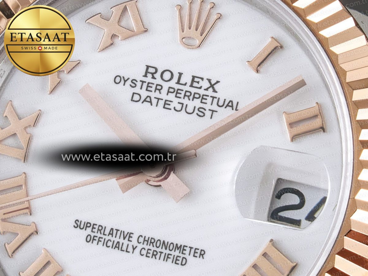 Rolex DateJust 31 278271 ARF 1:1 Best Edition 904L Steel White Roman Dial on SS/RG Oyster Bracelet ETA 2688 - Görsel 10