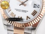 Rolex DateJust 31 278271 ARF 1:1 Best Edition 904L Steel White Roman Dial on SS/RG Oyster Bracelet ETA 2688 - Görsel 12