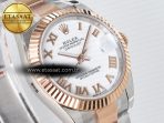 Rolex DateJust 31 278271 ARF 1:1 Best Edition 904L Steel White Roman Dial on SS/RG Oyster Bracelet ETA 2688 - Görsel 5