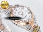 Rolex DateJust 31 278271 ARF 1:1 Best Edition 904L Steel White Roman Dial on SS/RG Oyster Bracelet ETA 2688 - Görsel 7